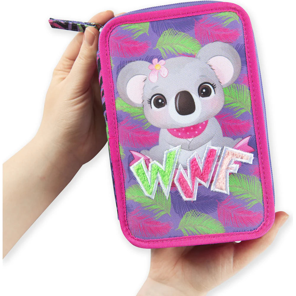 Astuccio 3 Zip WWF Koala - Viola - Franco Cosimo Panini
