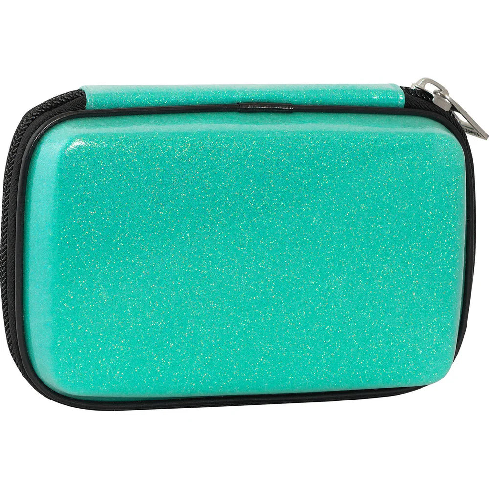 Astuccio COMIX Maxi Zip Glitter Cover Rigida con Maxi Logo in Rilievo, 21 x 14,5h x 6,5 cm – Colori Assortiti