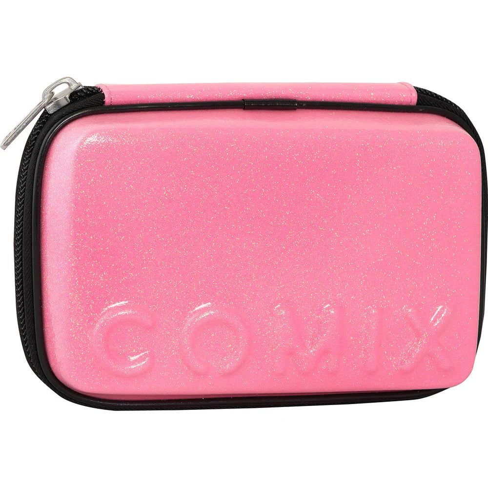 Astuccio COMIX Maxi Zip Glitter Cover Rigida con Maxi Logo in Rilievo, 21 x 14,5h x 6,5 cm – Colori Assortiti