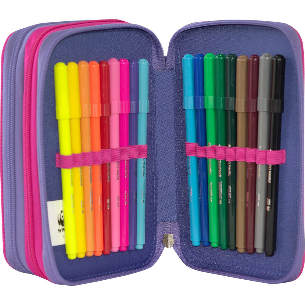 Astuccio 3 Zip WWF Koala - Viola - Franco Cosimo Panini