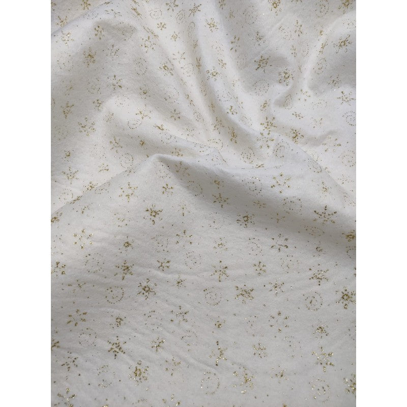 Feltro Stampato Glitter Oro