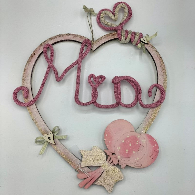 Fiocco Nascita Bimba Personalizzabile Con Tubolare Stafil Glitter