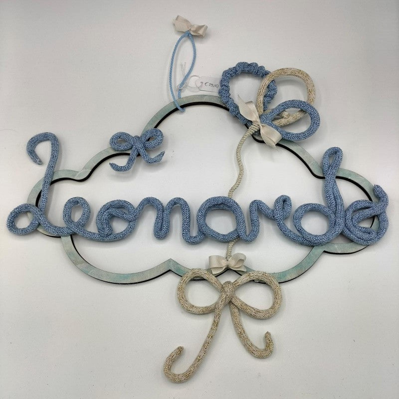 Fiocco Nascita Bimbo Personalizzabile Con Tubolare Stafil Glitter