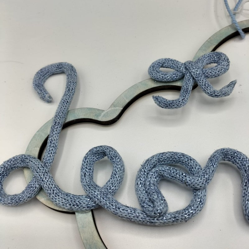 Fiocco Nascita Bimbo Personalizzabile Con Tubolare Stafil Glitter