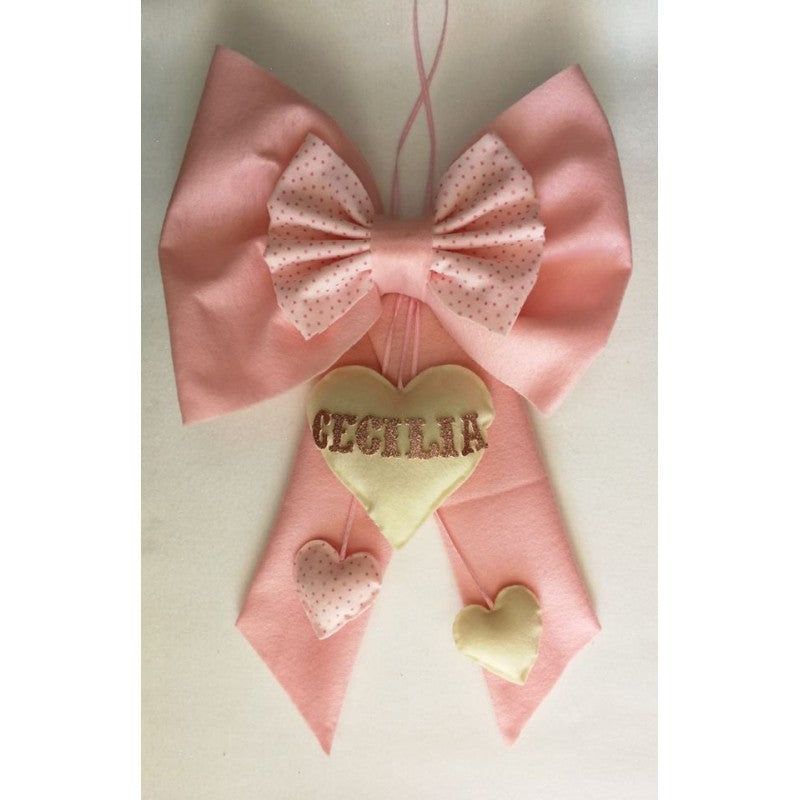 Fiocco Nascita Cuoricini