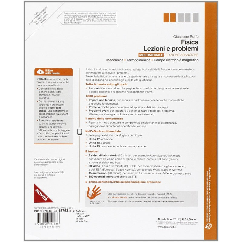 Fisica Lezioni E Problemi - Edizione Arancione