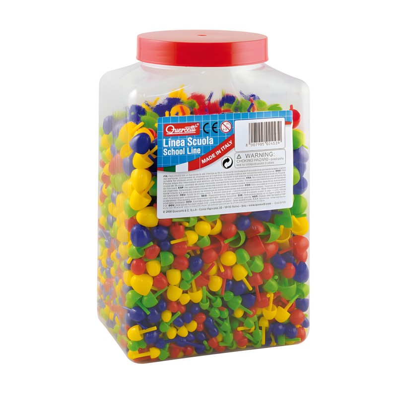 Flacone 1kg Chiodini Assortiti 10, 15 E 20 Mm – Quercetti 2421