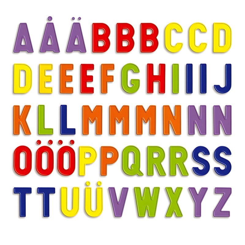 Flacone 288 Lettere Maiuscole Magnetiche – Quercetti 5451