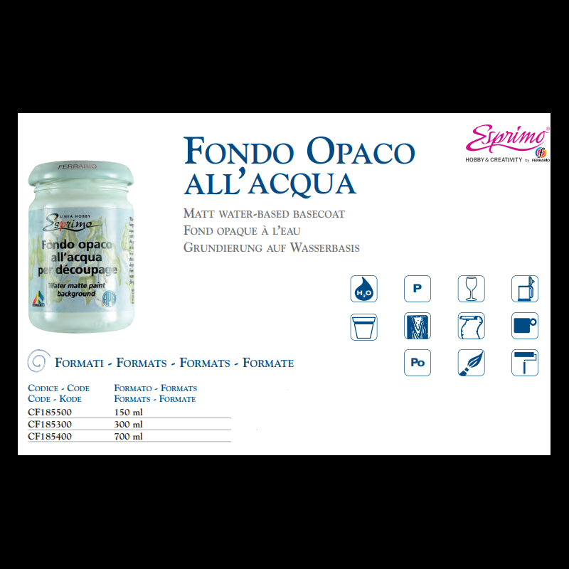 Fondo All'acqua Per Decoupage, Ml.150
