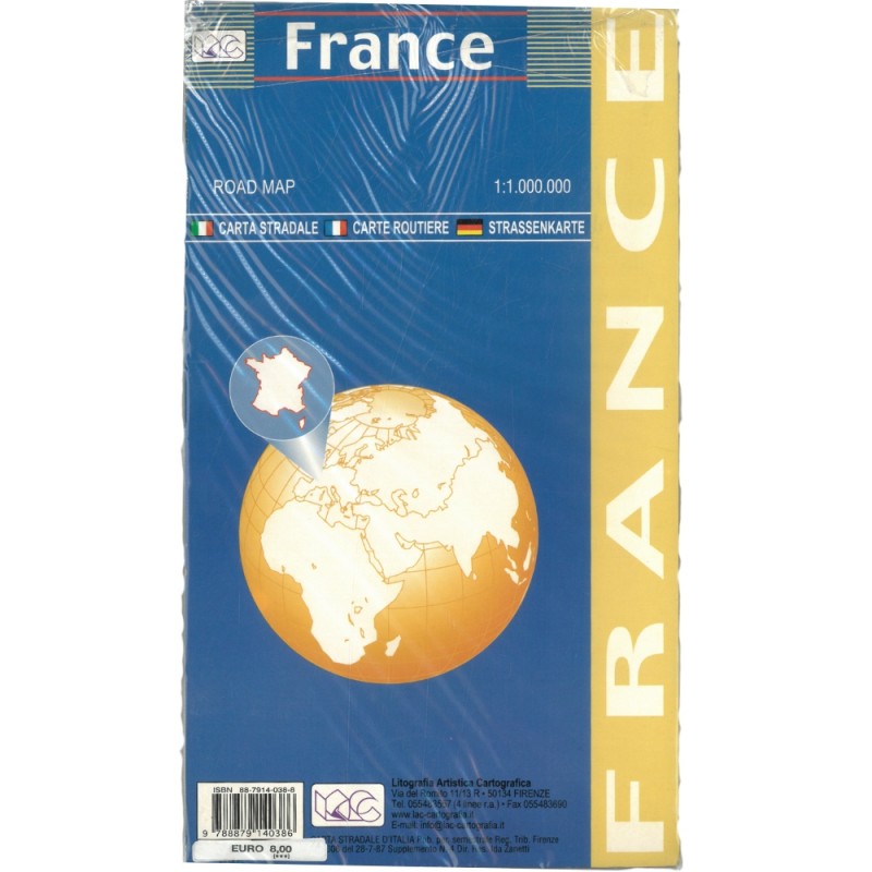 Francia Carta Stradale 1:1.000.000 Multilingua