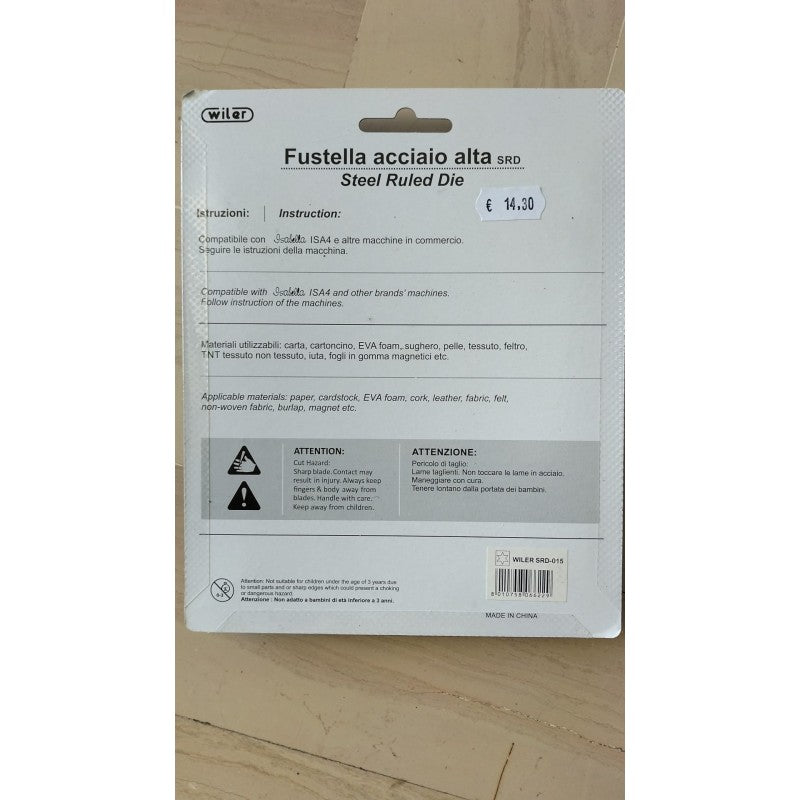 Fustella Acciaio Alta - Stella 140x152mm - Srd015