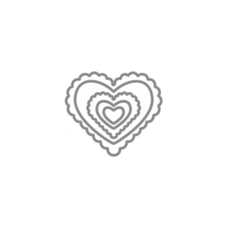 Fustelle Sottili – Cuori 5 Sogg. 79x69mm Pc1573