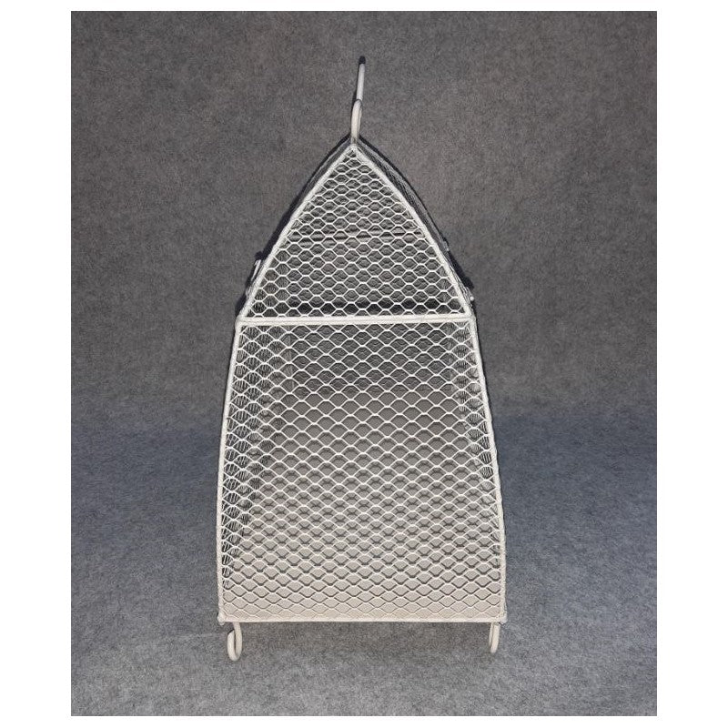 Gabbietta Decorativa In Metallo Bianco