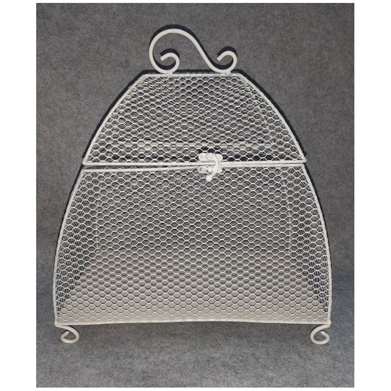 Gabbietta Decorativa In Metallo Bianco