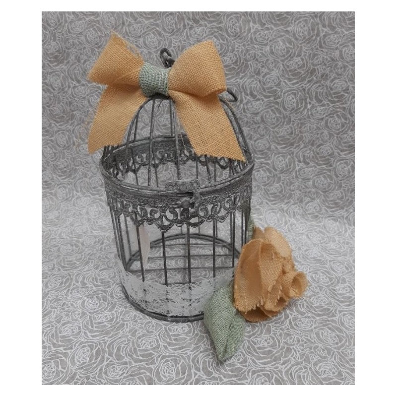 Gabbietta Tonda In Metallo Naturale