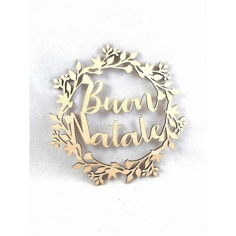 Ghirlanda In Legno Buon Natale - Renkalik