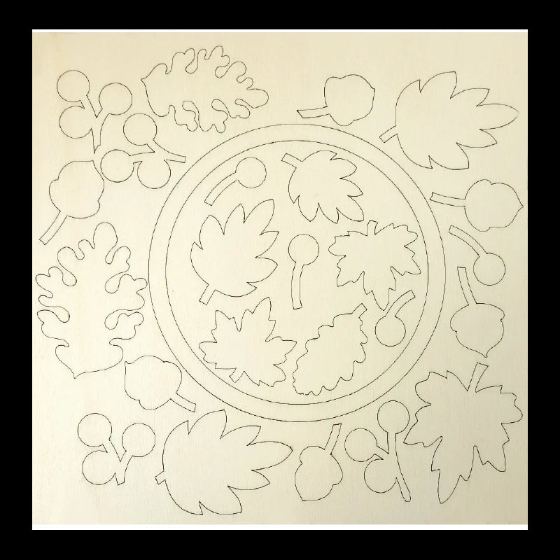 Ghirlanda Leaves In Legno Cm 25x25 Spess. 3 Mm Renkalik