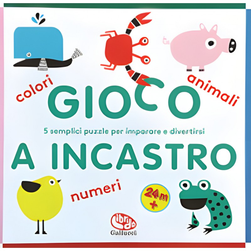 Gioco A Incastro Colori, Numeri, Animali - 5 Semplici Puzzle