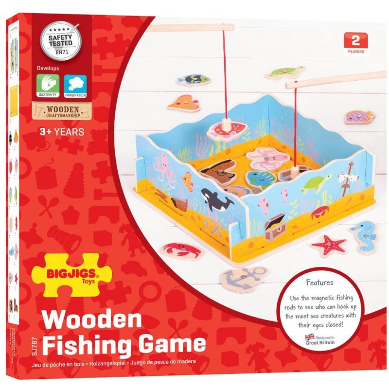 Gioco Della Pesca In Legno - Bigjigs Wooden Fishing Games
