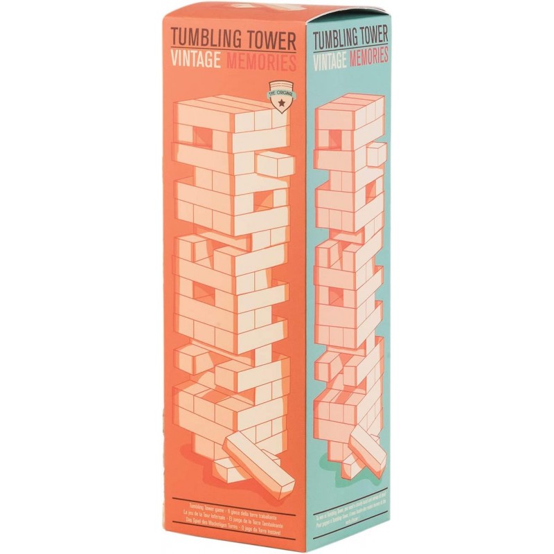 Gioco Della Torre Traballante, Con 48 Mattoncini In Legno - Legami