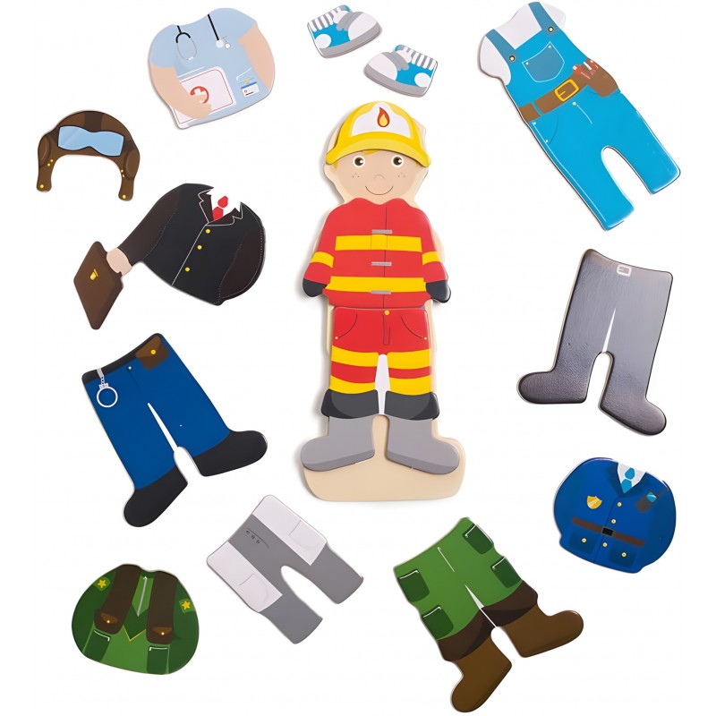 Gioco Magnetico In Legno Le Professioni - Bigjigs Toys