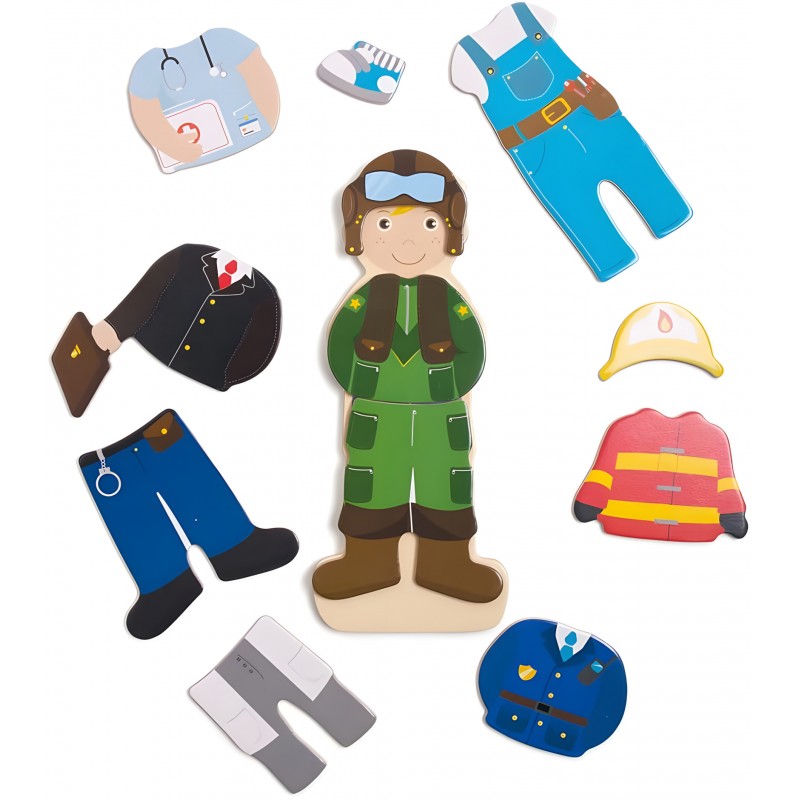 Gioco Magnetico In Legno Le Professioni - Bigjigs Toys