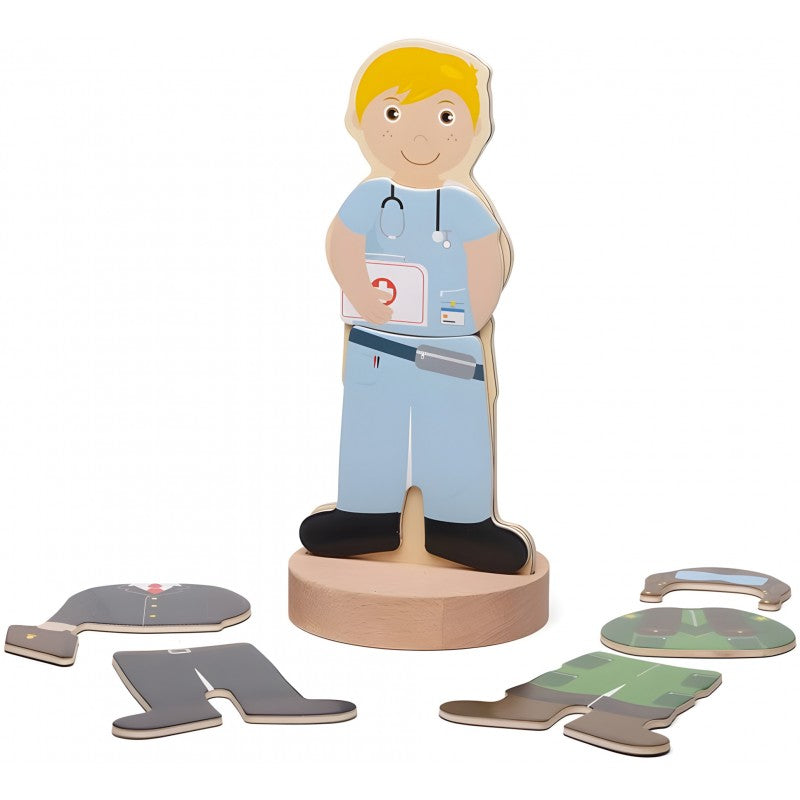 Gioco Magnetico In Legno Le Professioni - Bigjigs Toys