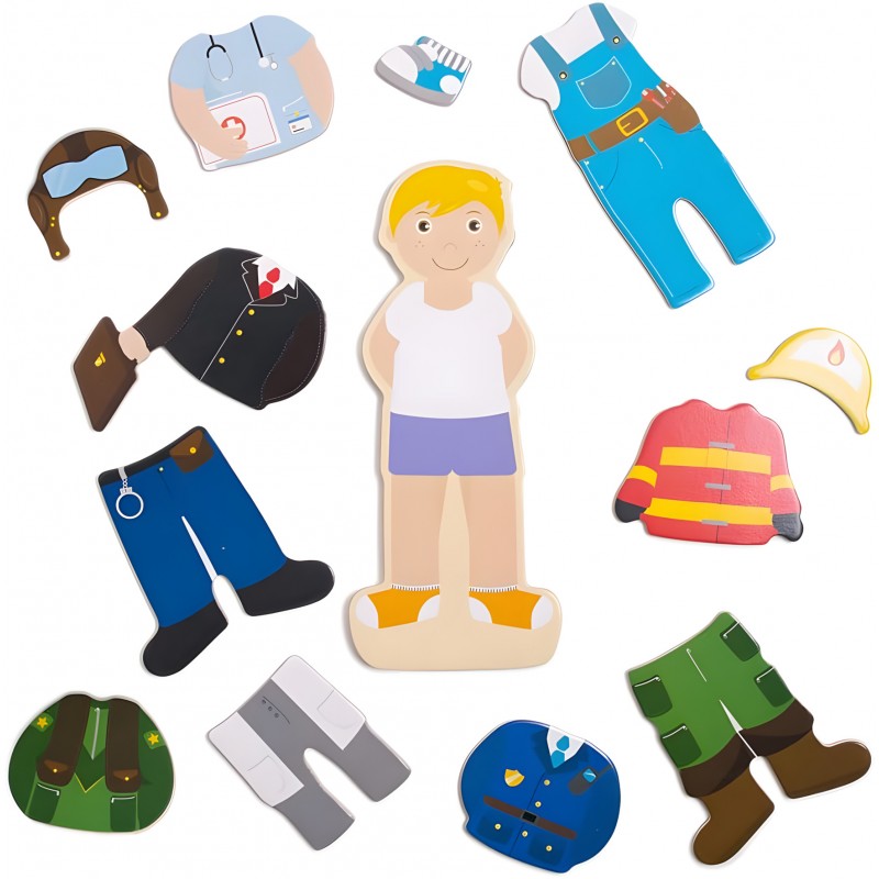 Gioco Magnetico In Legno Le Professioni - Bigjigs Toys