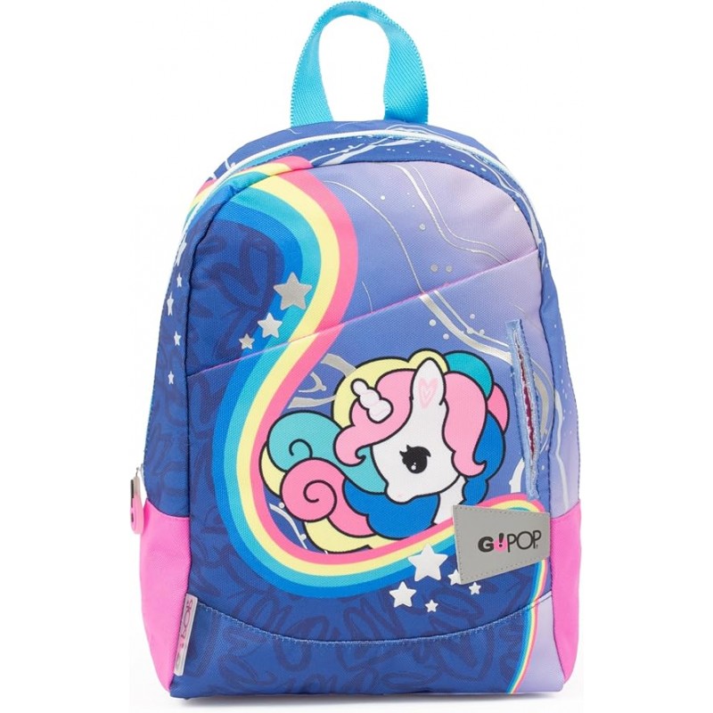 Go Pop Zainetto Unicorn Con Ampio Comparto Centrale, Zaino Piccolo Per Asilo, A Tema Unicorno, Per Scuola Materna