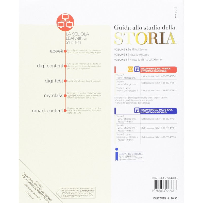 Guida Allo Studio Della Storia (vol. 4). Verso L'interrogazione. Settecento E Ottocento
