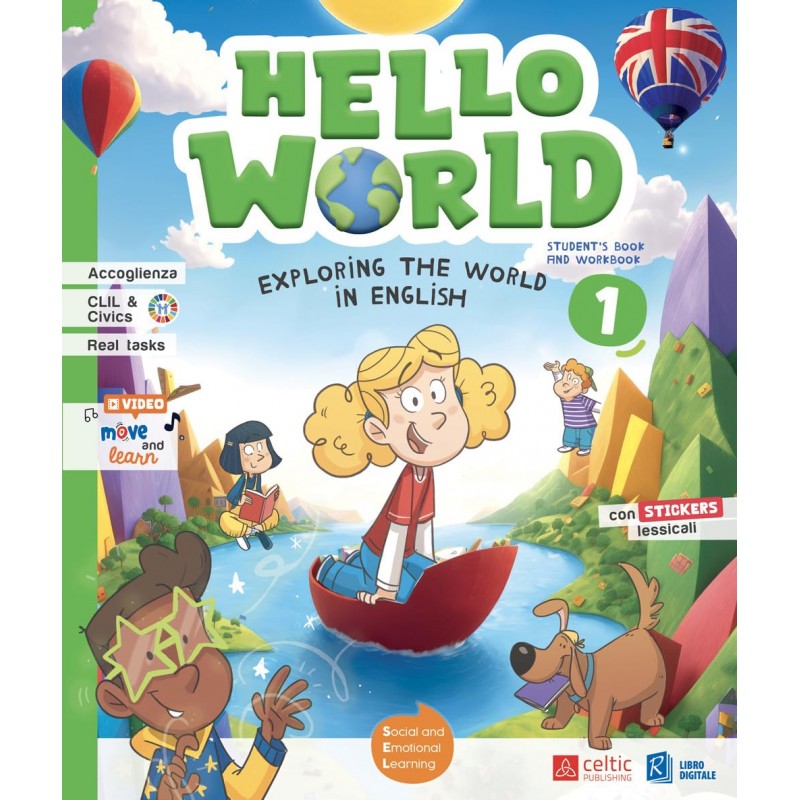 Hello World Vol.1 Exploring The World In English.student's Book & Workbook. Wonder Magazine, My World Picture Dictionary.