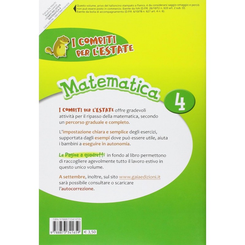 I Compiti Per L'estate- Matematica 4