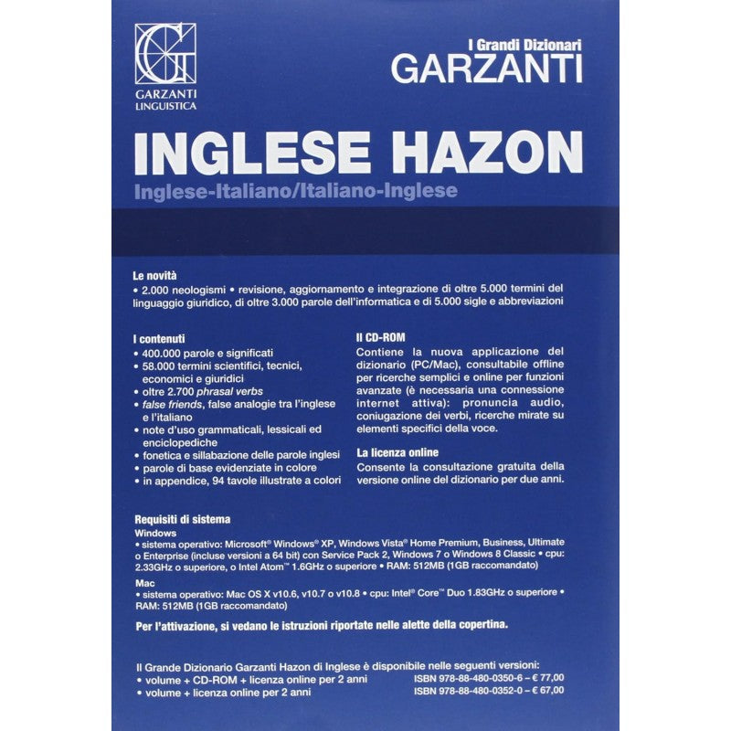 I Grandi Dizionari Garzanti – Inglese Hazon