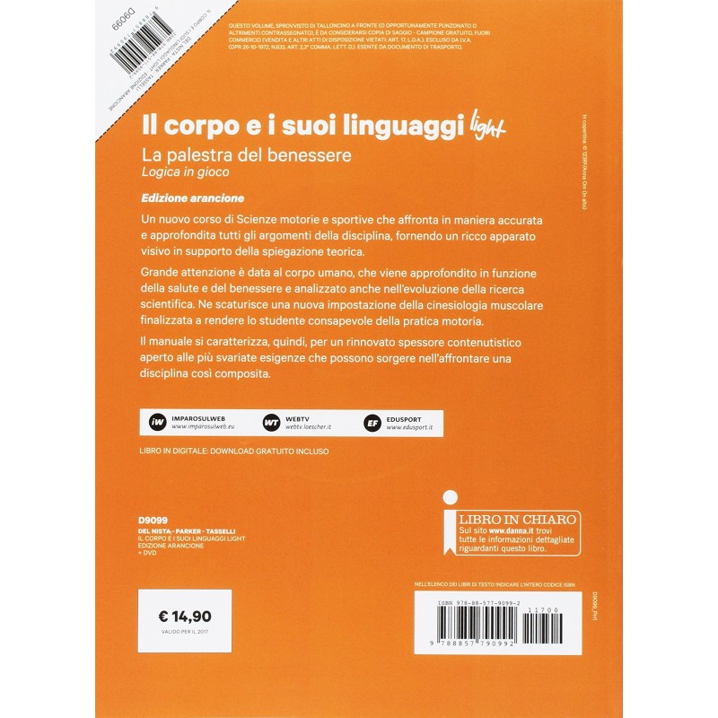 Il Corpo E I Suoi Linguaggi Light. La Palestra Del Benessere. Logica In Gioco. Ediz. Arancione