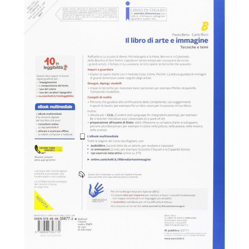 Il Libro Di Arte E Immagine Vol. A-b: Linguaggio Visuale Storia Dell'arte- Clil. Per La Scuola Media.