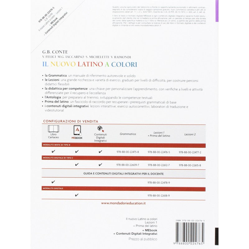Il Nuovo Latino A Colori Lezioni 1 + Prima Del Latino