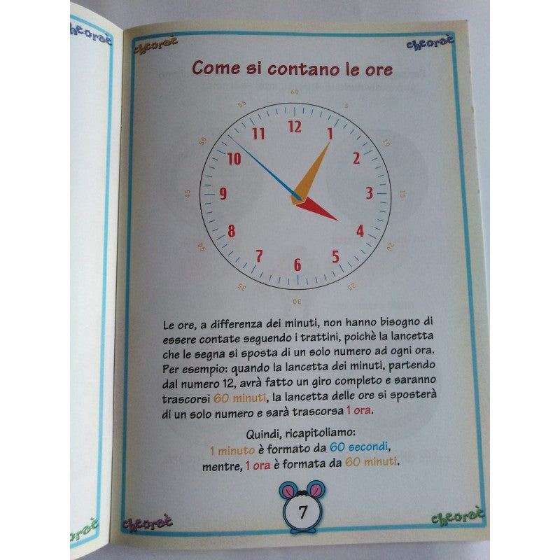 Impariamo L'orologio Colorando