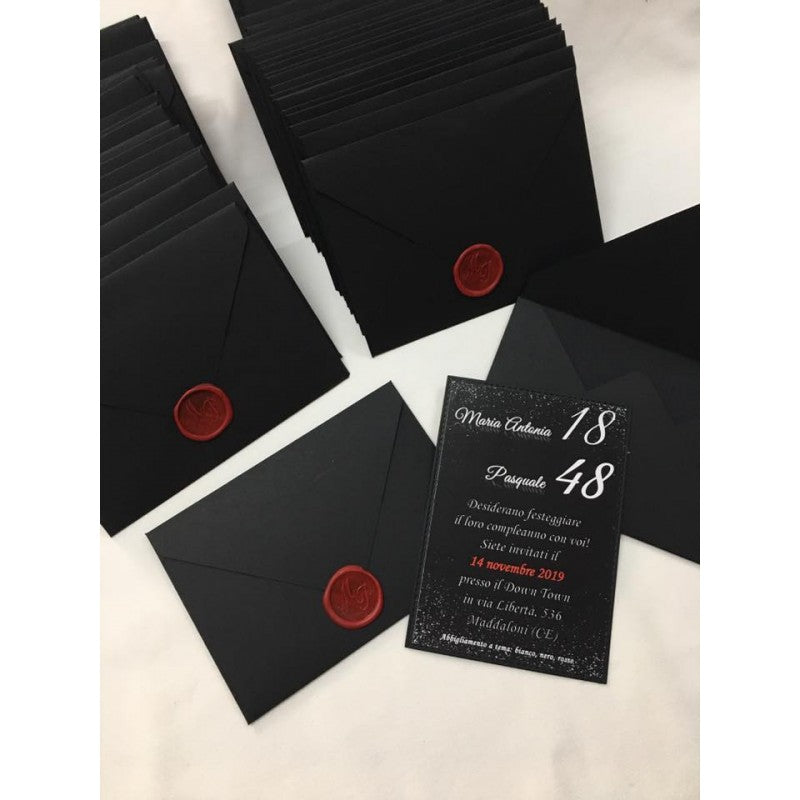 Inviti Personalizzabili Con Busta E Chiusura In Cera Lacca