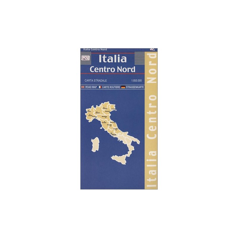 Italia Centro Nord Carta Stradale 1:850.000 Multilingua