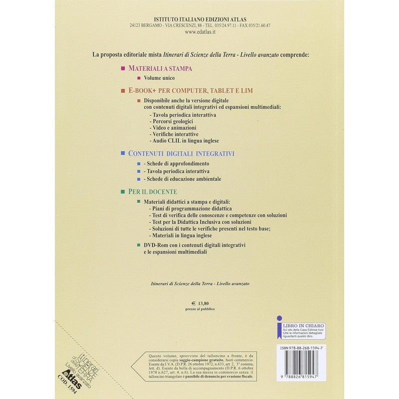 Itinerari Di Scienze Della Terra. Livello Avanzato. Per Le Scuole Superiori. Con E-book. Con Espansione Online