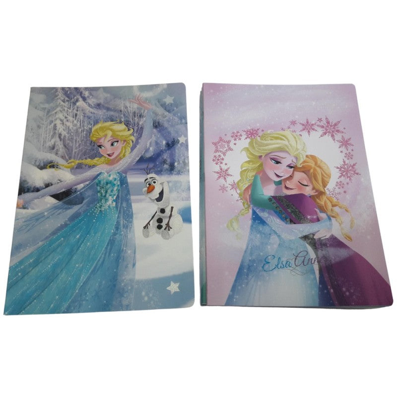 Kit 10 Maxi Quaderni Frozen A4 Quadretto 4mm 80gr - Fantasie Assortite