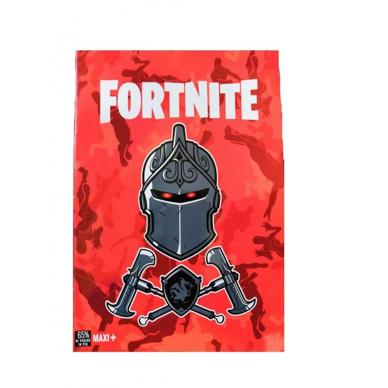 Kit 5 Maxi Quaderni Fortnite A4 18+1 Fogli 4mm 100gr - 3 Fantasie Assortite