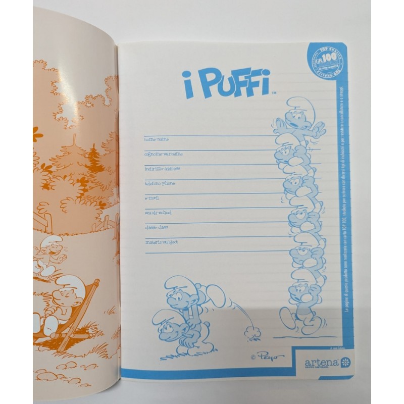 Kit 5 Maxi Quaderni I Puffi A4 1r 100gr - 4 Fantasie Assortite