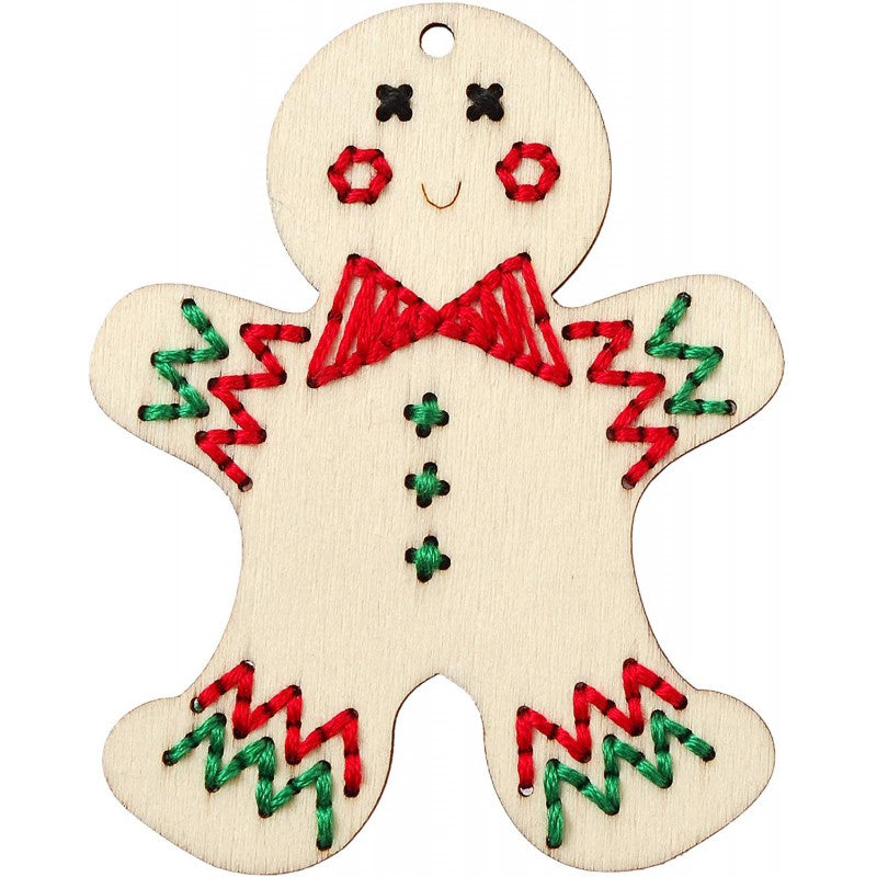 Kit Formina In Legno Ricamabile – Omino Di Pan Di Zenzero