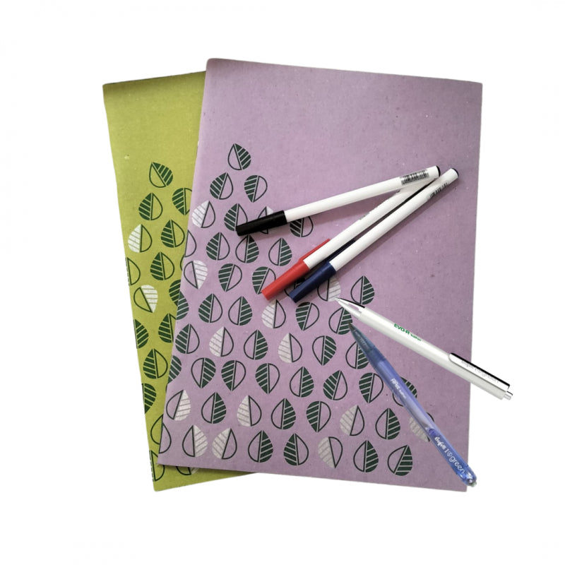 Kit I Love Green Buffetti - 2 Quaderni A Righe + 2 Penne A Scatto + 3 Penne A Tappo