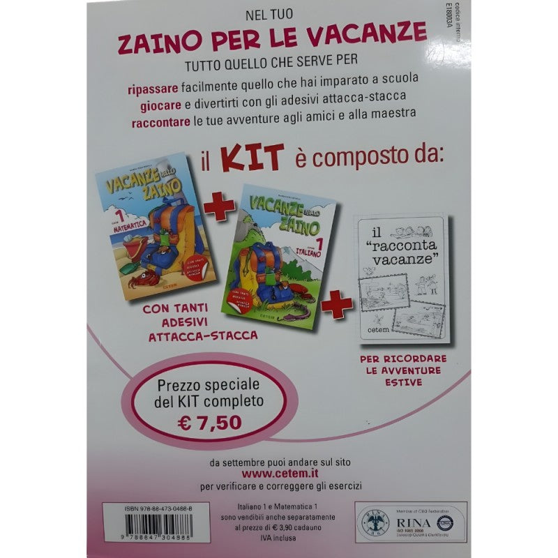 Kit Vacanze Nello Zaino 1 - Matematica + Italiano