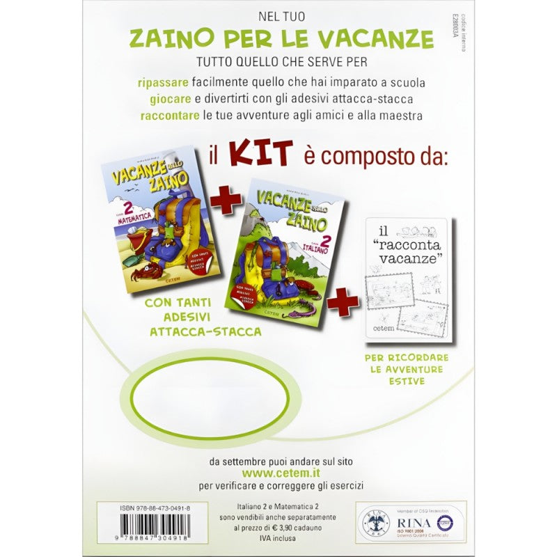 Kit Vacanze Nello Zaino 2 – Matematica + Italiano