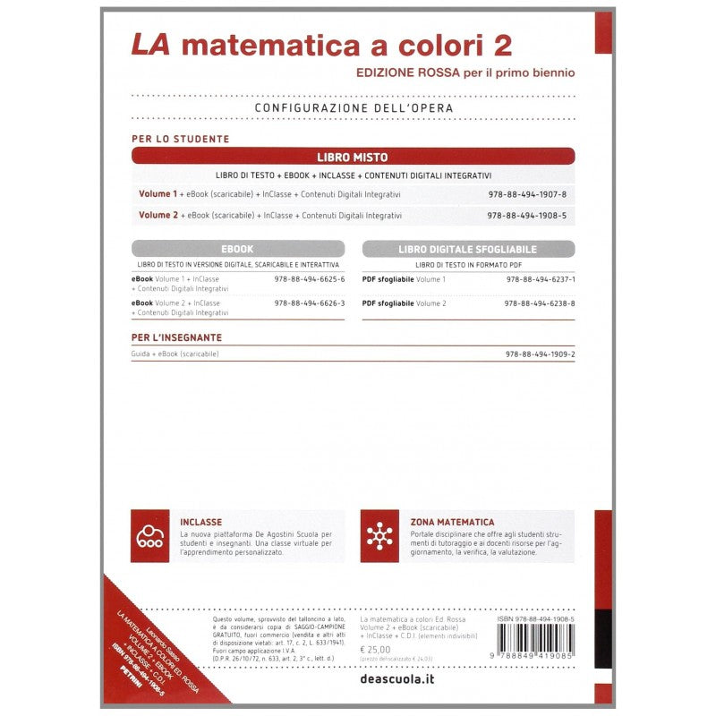 La Matematica A Colori. Ediz. Rossa. (vol. 2)