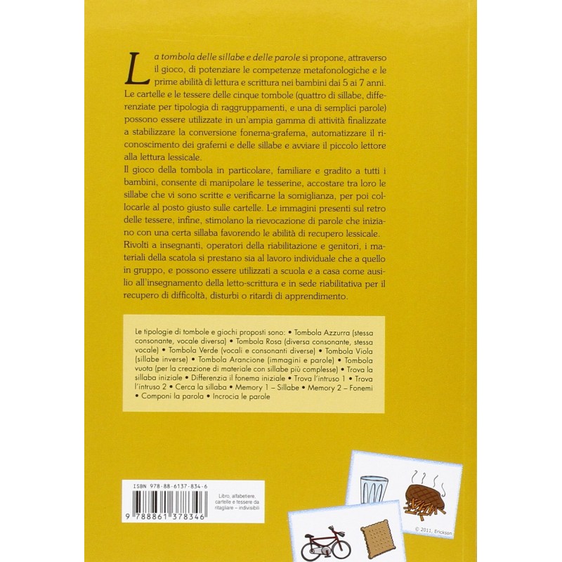La Tombola Delle Sillabe E Delle Parole - Erickson