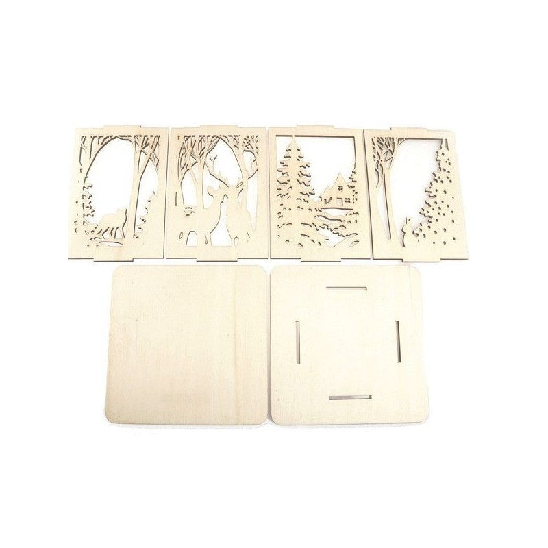 Lanterna Decorata Ad Incastro (kit 6 Pz) Cm.15x15x15